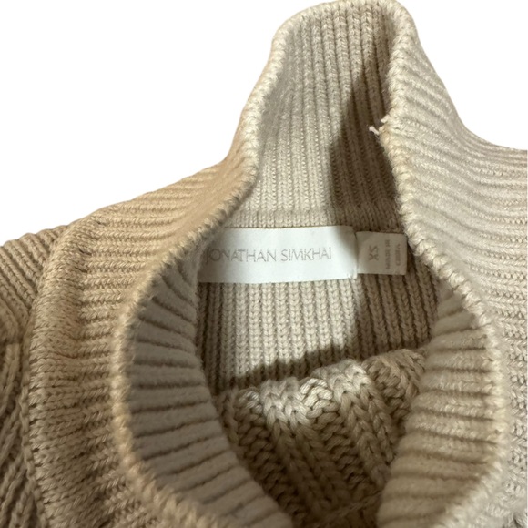 Jonathan Simkhai Porter Cold-Shoulder Turtleneck Sweater - Picture 4 of 6